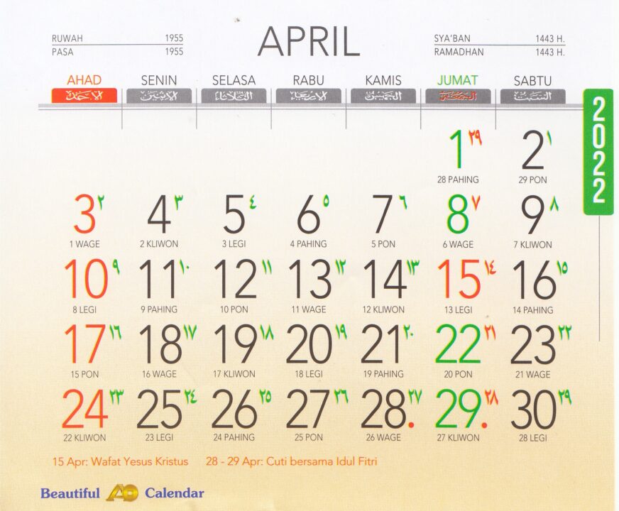 Kalender 2022 AO
