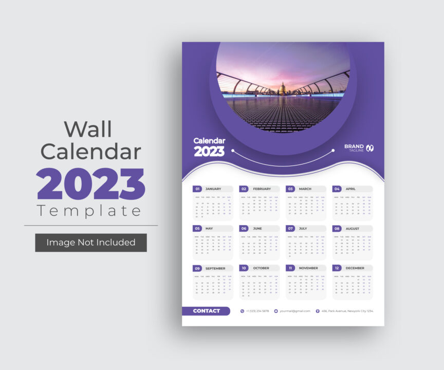 2023 Calendar Kaligrafi dan Pemandangan