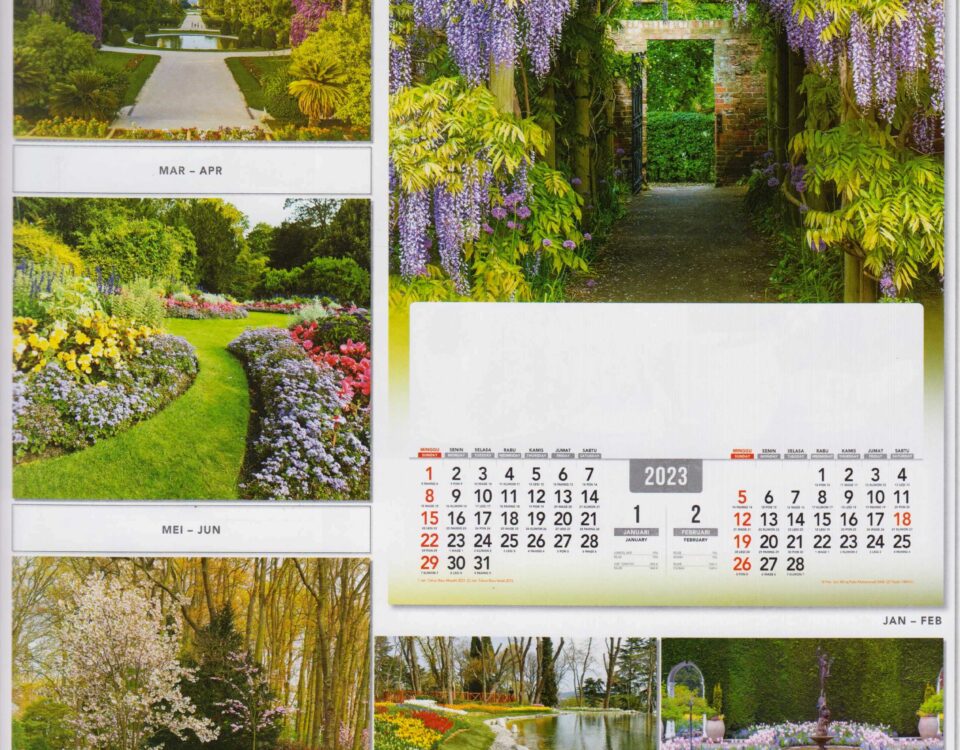 2023 Full Design Calendar Beutiful Garden