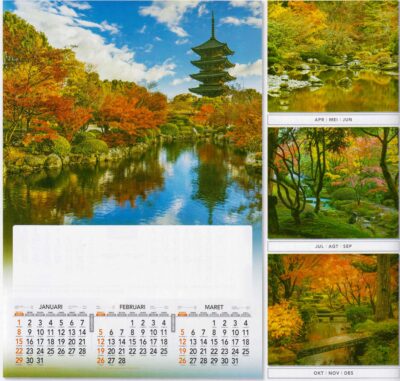 2023 Full Design Calendar Taman Jepang