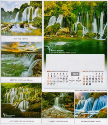 2023 Full Design Calendar Air Terjun Dunia