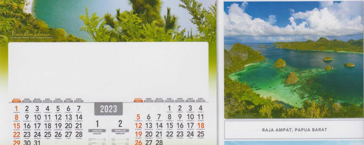 2023 Full Design Calendar Pesona Alam Indonesia 1