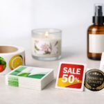 Kertas kromo untuk indoor pada label produk mengilap dengan hasil warna tajam dalam pencahayaan ruangan