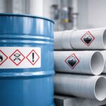 Penempatan label drum pipa yang tepat pada drum industri dan pipa PVC agar stiker tidak cepat rusak