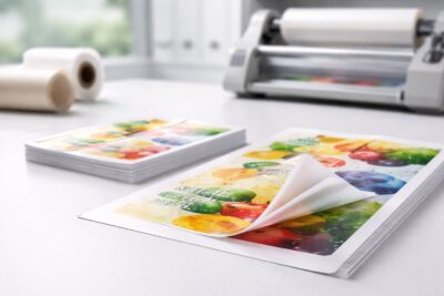 Efek laminasi pada label A3—perbandingan laminasi doff dan gloss untuk ketahanan stiker terhadap goresan dan kelembapan